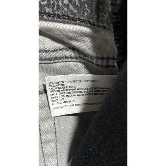 Isabel Maternity Animal Print Skinny Jeans W/ Expandable Sides Size 16 - Picture 5 of 9